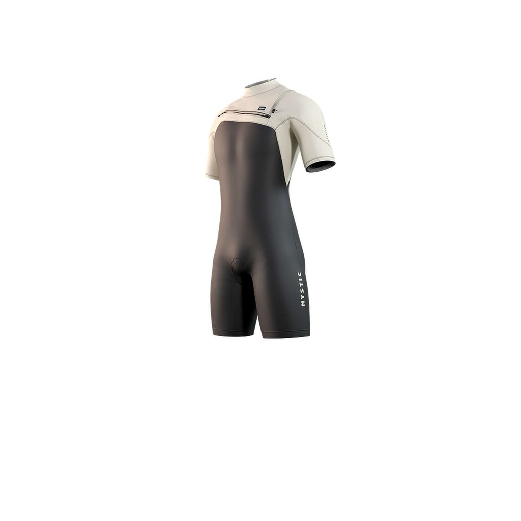 Kurze Neoprenanzug Motion Herren 3-2mm Front-Zip Schwarz-Sand S Mystic 35000_250014_902_S