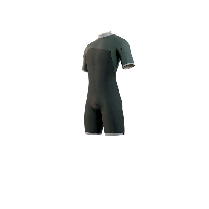 Kurze Neoprenanzug Motion Herren 3-2mm Front-Zip Schwarz-Sand XS Mystic 35000_250014_902_XS