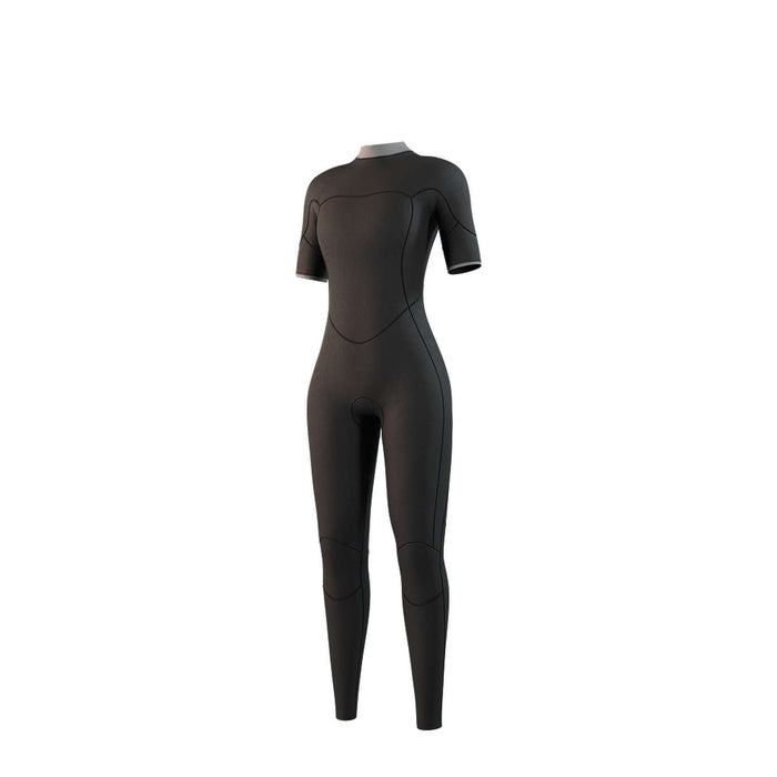 Vollanzug Marke Frau Kurzarm 3-2mm Rücken-Reißverschluss Flachnaht Schwarz XS Mystic 35000_250062_900_XS