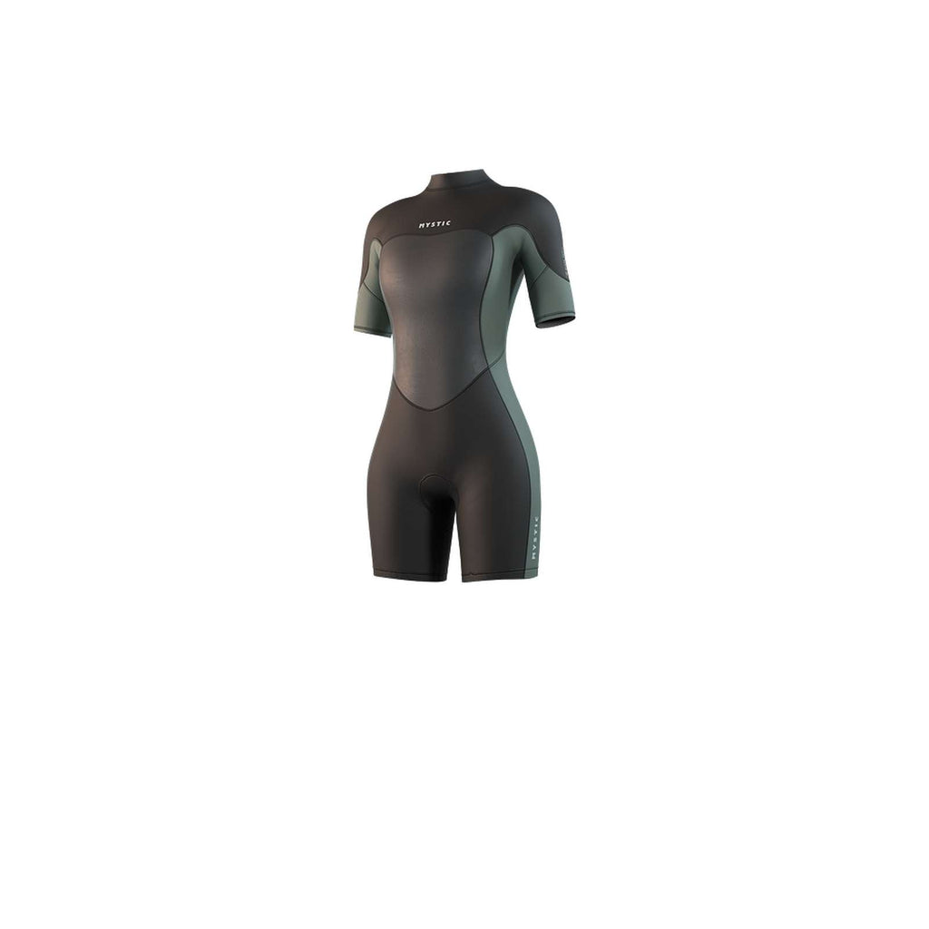 Kurzanzug Marke Frau 3-2mm Rücken-Reißverschluss Flachnaht Dunkel-Olive XL Mystic 35000_250064_643_XL