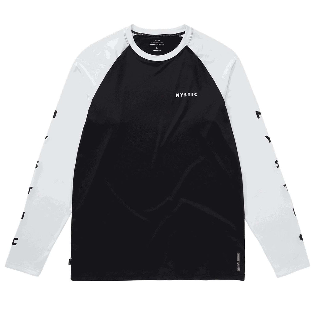 Quickdry Men's Long Sleeve Bolt Shirt, Black and White, XL, Mystic 35001_240157_950_XL