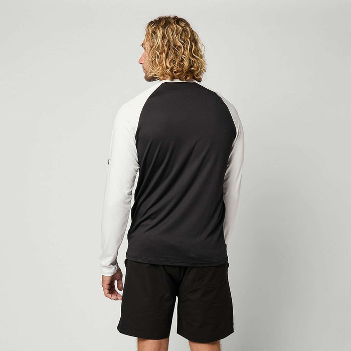 Quickdry Men's Long Sleeve Bolt Shirt, Black and White, XL, Mystic 35001_240157_950_XL