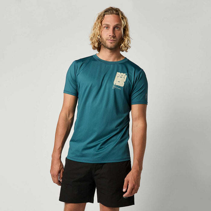 Rashvest Boarding Suit, Men's Short Sleeve, Turquoise, Size S, Mystic 35001_250761_695_S