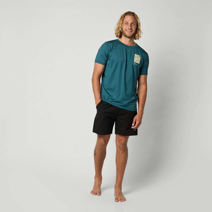 Rashguard Boarding Herren Kurzarm Petrol XL Mystic 35001_250761_695_XL