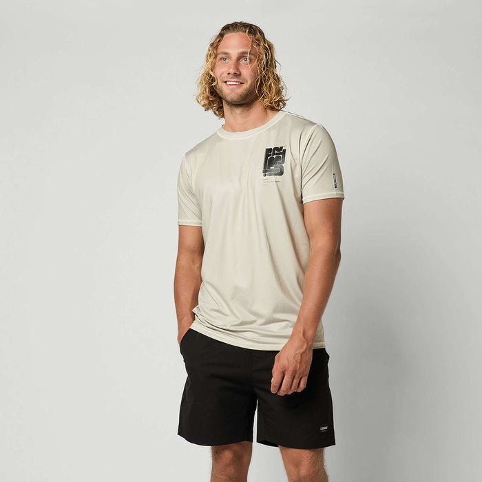 Rashguard Boarding Herren Kurzarm Sand XL Mystic 35001_250761_705_XL