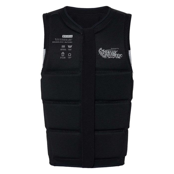 Wake Impact Vest Peacock Man Front-Zip Schwarz-Weiß M Mystic 35005_240227_950_M