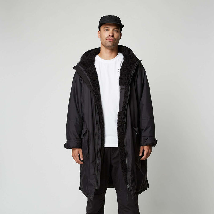 Wasserdichter Teddy gefütterter Poncho DTS Schwarz O-S Mystic 35018_230015_900_OS