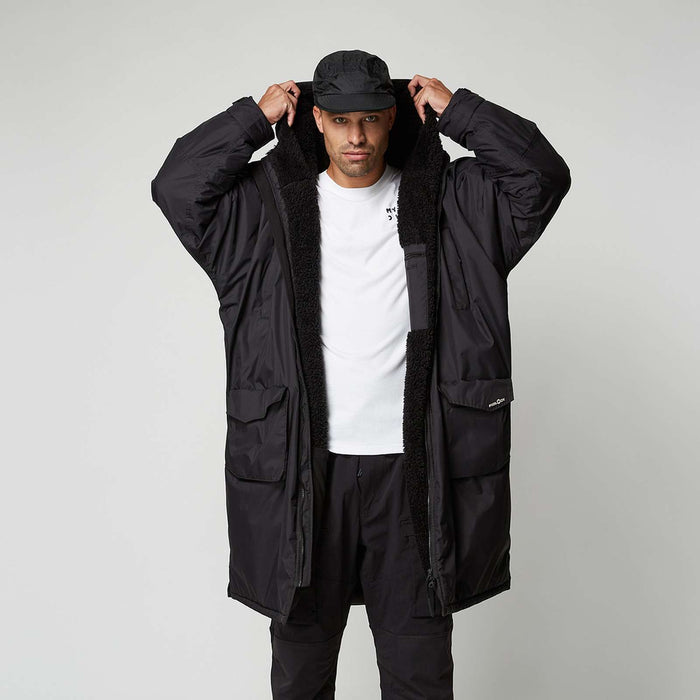 Wasserdichter Teddy gefütterter Poncho DTS Schwarz O-S Mystic 35018_230015_900_OS