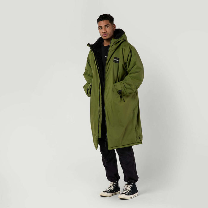 Wasserdichter Teddy gefütterter Poncho Explore Moos S-M Mystic 35018_240400_671_SM