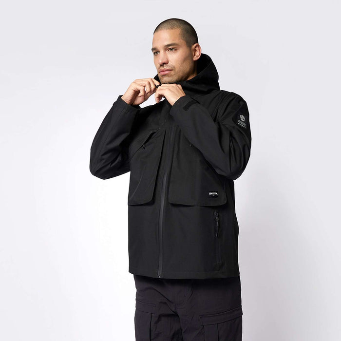 Wasserdichte Regenjacke DTS Schwarz M Mystic 35101_230102_900_M