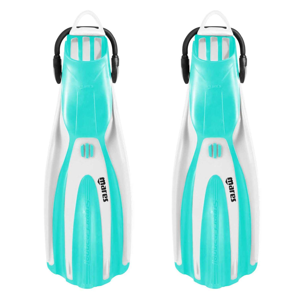 Tauchflossen Avanti Superchannel Oh Weiß-Aqua XL-44-48 Mares 410012BNXLWHA