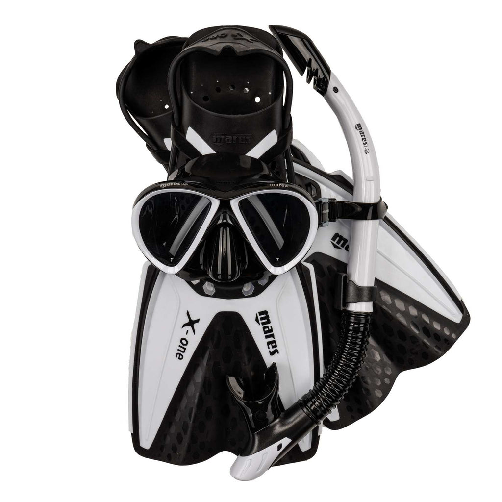 Snorkelset X-One Marea Wit-Zwart S-M Mares 410794TBWHKSM
