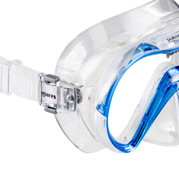 Masque de snorkeling Seahorse Enfants Reflex-Bleu-Transparent 8-14 ans Mares 411241GURBLCL