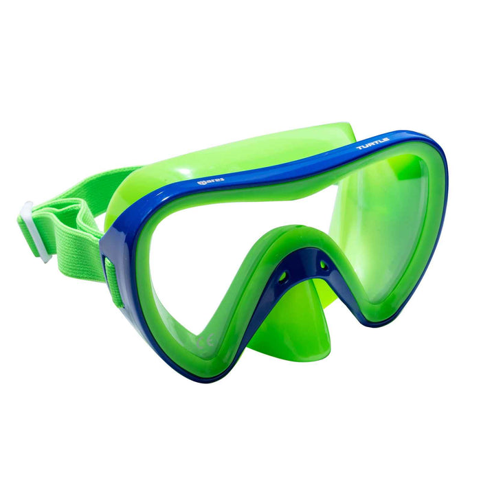 Schnorchelmaske Turtle Kinder Blau-Grün 8-14 Jahre Mares 411249SCBLGN