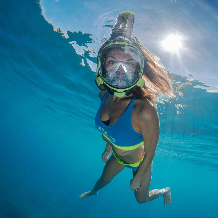 Máscara integral de snorkel Sea Vu Dry+ Lima-Ahumado L-XL Mares 411260LXLLMSK