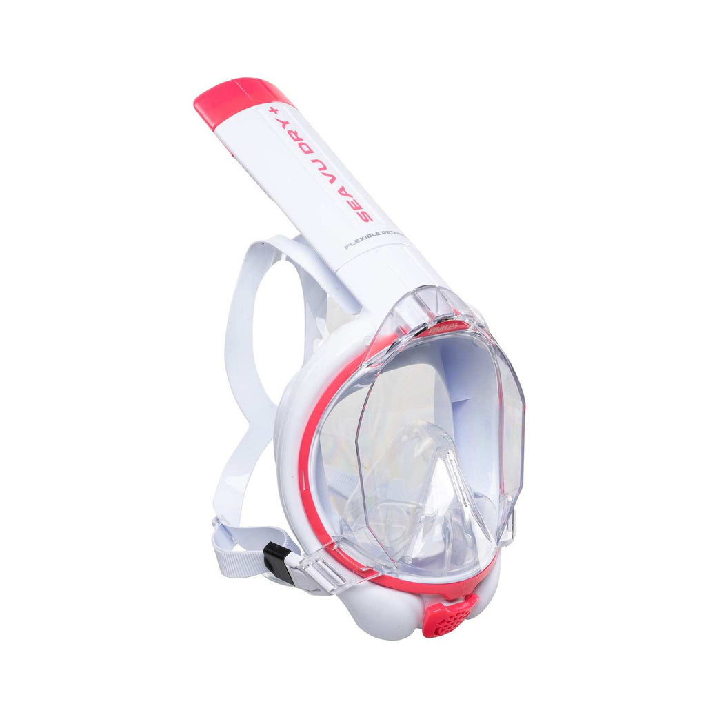 Schnorchel-Vollgesichtsmaske Sea Vu Dry+ Pink-Weiß SM Mares 411260SMPKWH