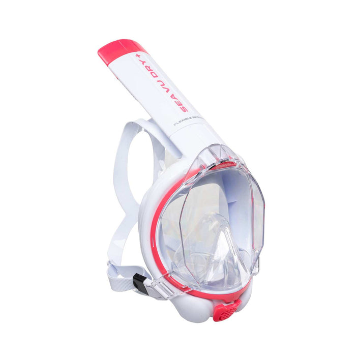 Schnorchel-Vollgesichtsmaske Sea Vu Dry+ Pink-Weiß SM Mares 411260SMPKWH