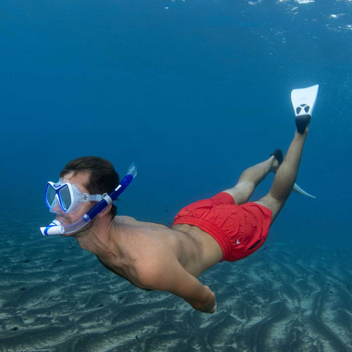 Maschera da snorkeling Ridley Blu-Bianco-Trasparente Mares 411263SCBLWCL