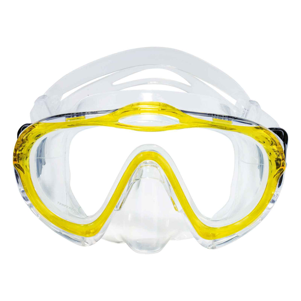 Masque de snorkeling Sharky Enfants Reflex-Jaune-Transparent 4-7 ans Mares 411322BXRYLCL