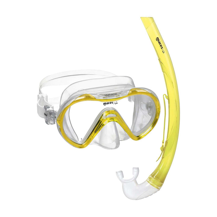 Snorkelset Seahorse kinderen Reflex-geel-transparant 8-14 jaar Mares 411749GURYLCL