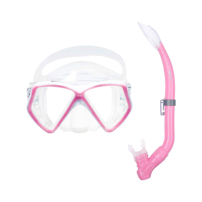 Snorkelset Pirate kinderen roze-wit-transparant 8-14 jaar Mares 411757SFPKWCL