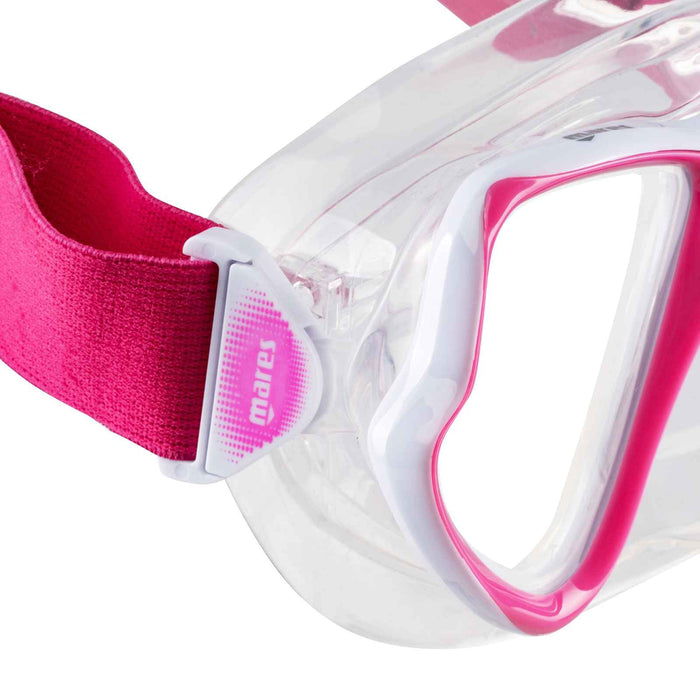 Schnorchelset Wahoo Neonpink-Weiß-Klar Mares 411779SFPKWCL
