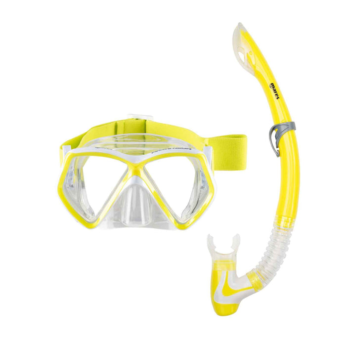 Schnorchel-Set Pirate Neon Kinder Gelb-Weiß-Klar 8-14 Jahre Mares 411788BBYLWCL