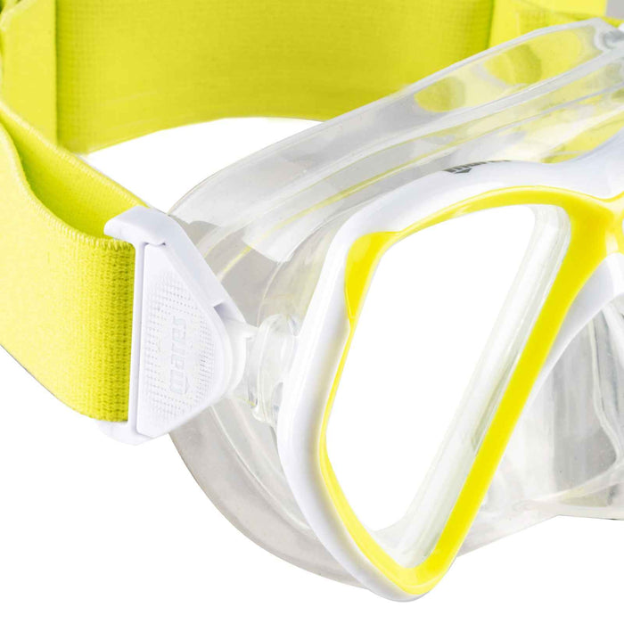 Schnorchel-Set Pirate Neon Kinder Gelb-Weiß-Klar 8-14 Jahre Mares 411788BBYLWCL