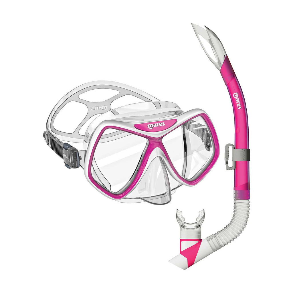 Snorkelset Ridley roze-wit-transparant Mares 411793SFPKWCL