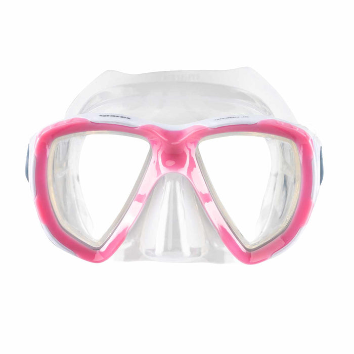 Schnorchelset Trygon Kinder Pink-Weiß-Klar 8–14 Jahre Mares 411794PKWCL