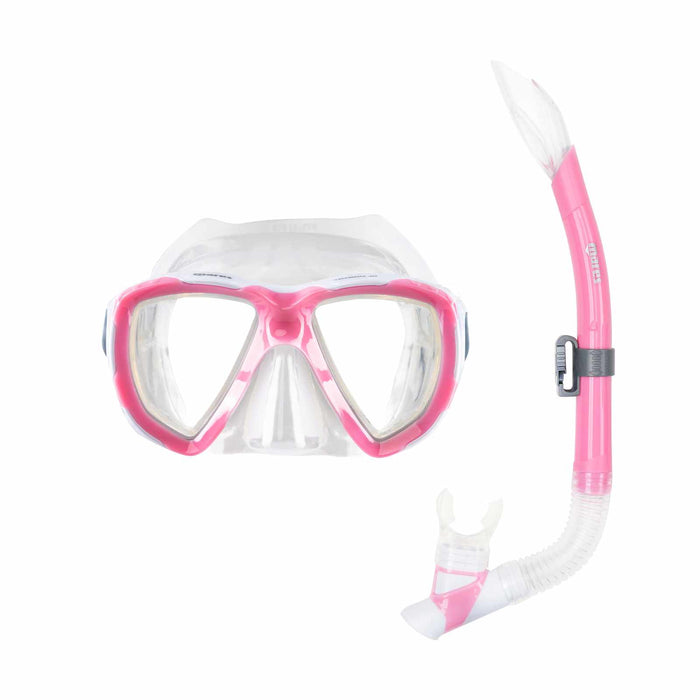 Schnorchelset Trygon Kinder Pink-Weiß-Klar 8–14 Jahre Mares 411794PKWCL