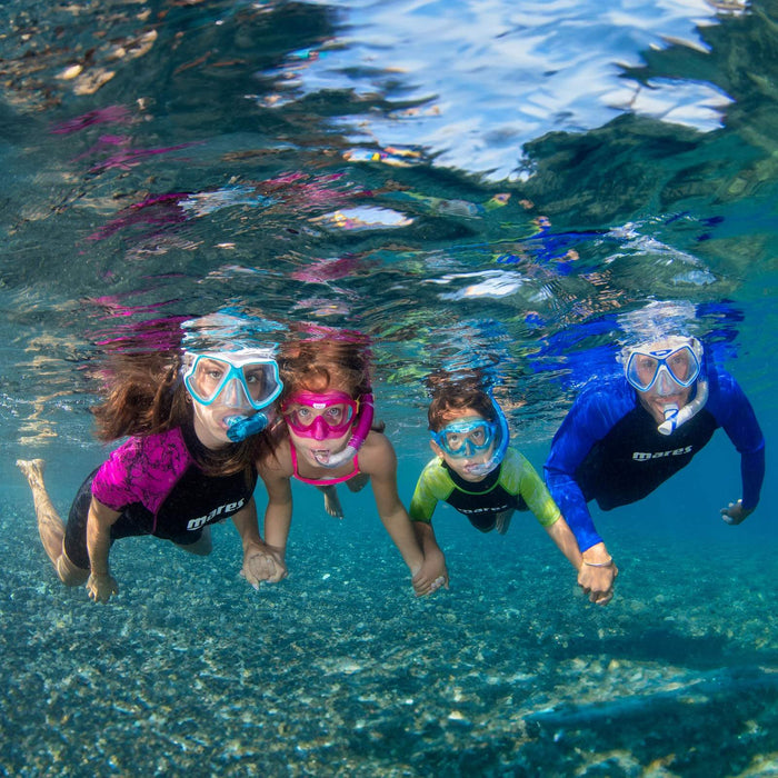 Snorkelset Dilly kinderen blauw-aqua 4-7 jaar Mares 411795GUBLAQ