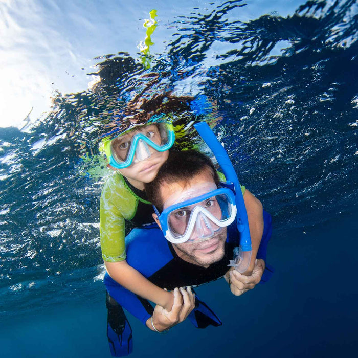 Kit de snorkeling Keewee Bleu-Blanc-Transparent Mares 411810SFBLWCL