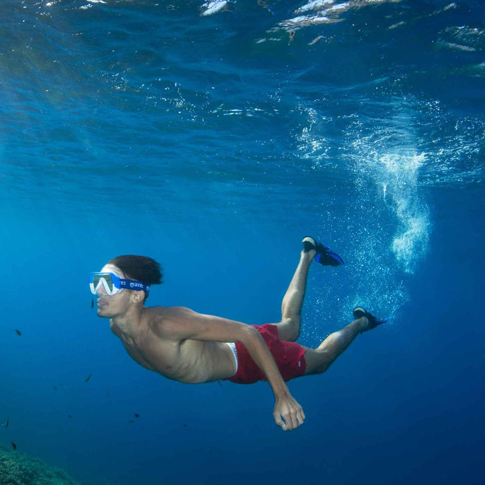 Kit de snorkeling Keewee Bleu-Blanc-Transparent Mares 411810SFBLWCL