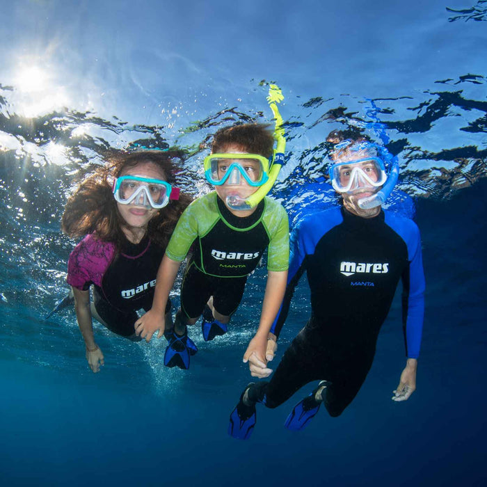 Kit de snorkeling Keewee Bleu-Blanc-Transparent Mares 411810SFBLWCL