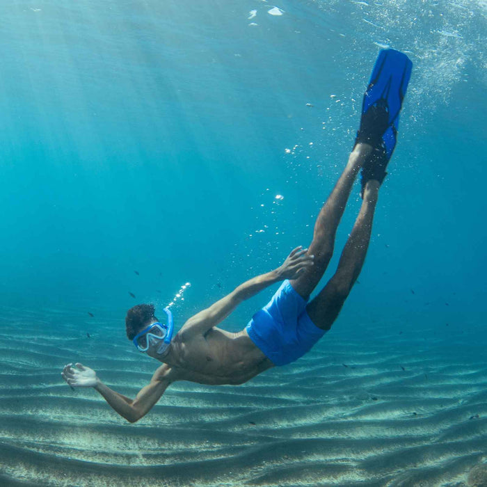 Kit de snorkeling Keewee Bleu-Blanc-Transparent Mares 411810SFBLWCL