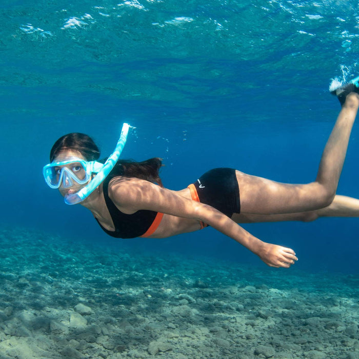 Kit de snorkeling Keewee Aqua-Blanc-Transparent Mares 411810SFMTWCL