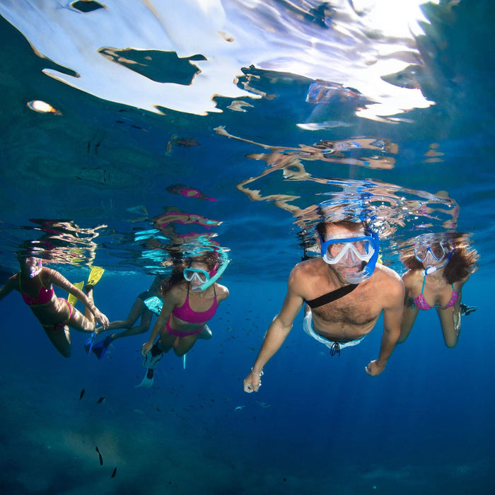 Kit de snorkeling Keewee Aqua-Blanc-Transparent Mares 411810SFMTWCL
