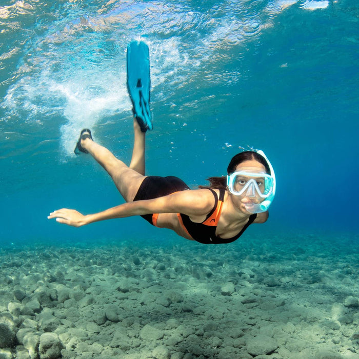 Kit de snorkeling Keewee Aqua-Blanc-Transparent Mares 411810SFMTWCL