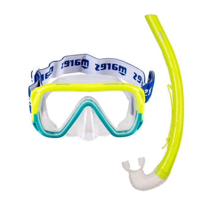 Schnorchelset Keewee Kinder Gelb-Aqua-Klar 8–14 Jahre Mares 411811SFYLACL