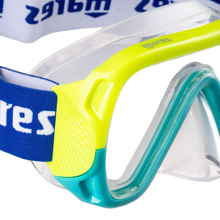 Schnorchelset Keewee Kinder Gelb-Aqua-Klar 8–14 Jahre Mares 411811SFYLACL