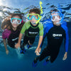 Schnorchelset Keewee Kinder Gelb-Aqua-Klar 8–14 Jahre Mares 411811SFYLACL