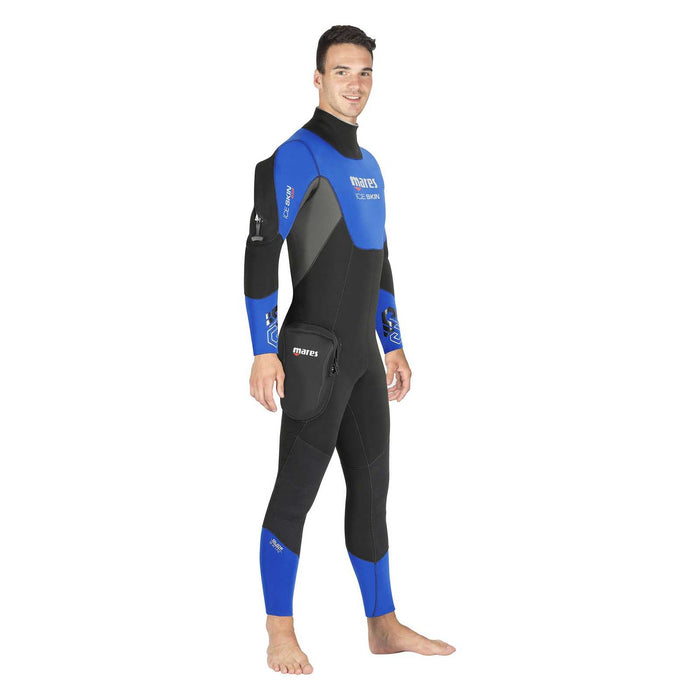 Full Wetsuit Ice Skin Man 7mm Black-Blue Size 5-L Mares 412102S5