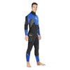 Combinaison intégrale Ice Skin Homme 7 mm Noir-Bleu Taille 6-XL Mares 412102S6