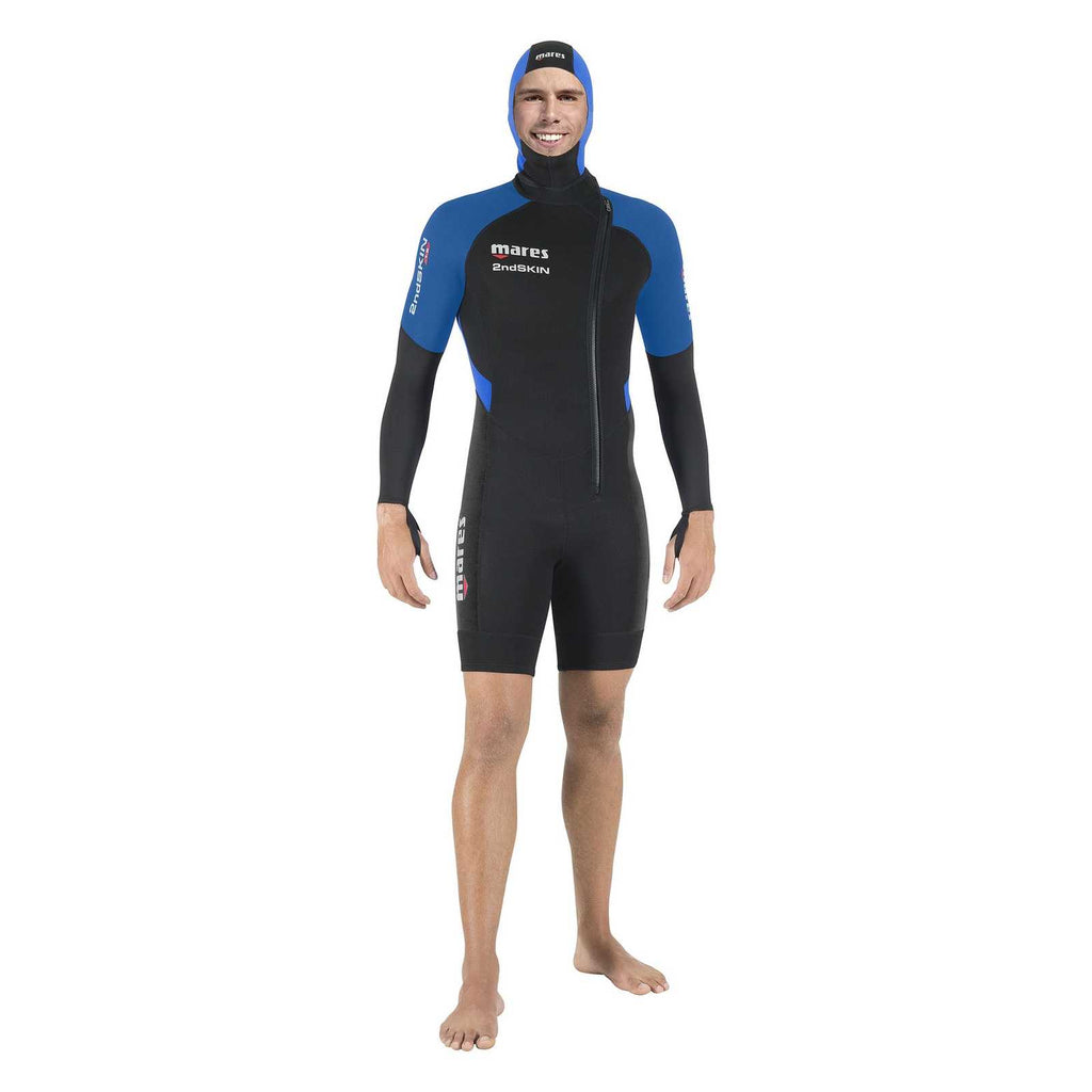 Shorty 2nd Skin homme noir-bleu taille 7-XXL Mares 412371S7