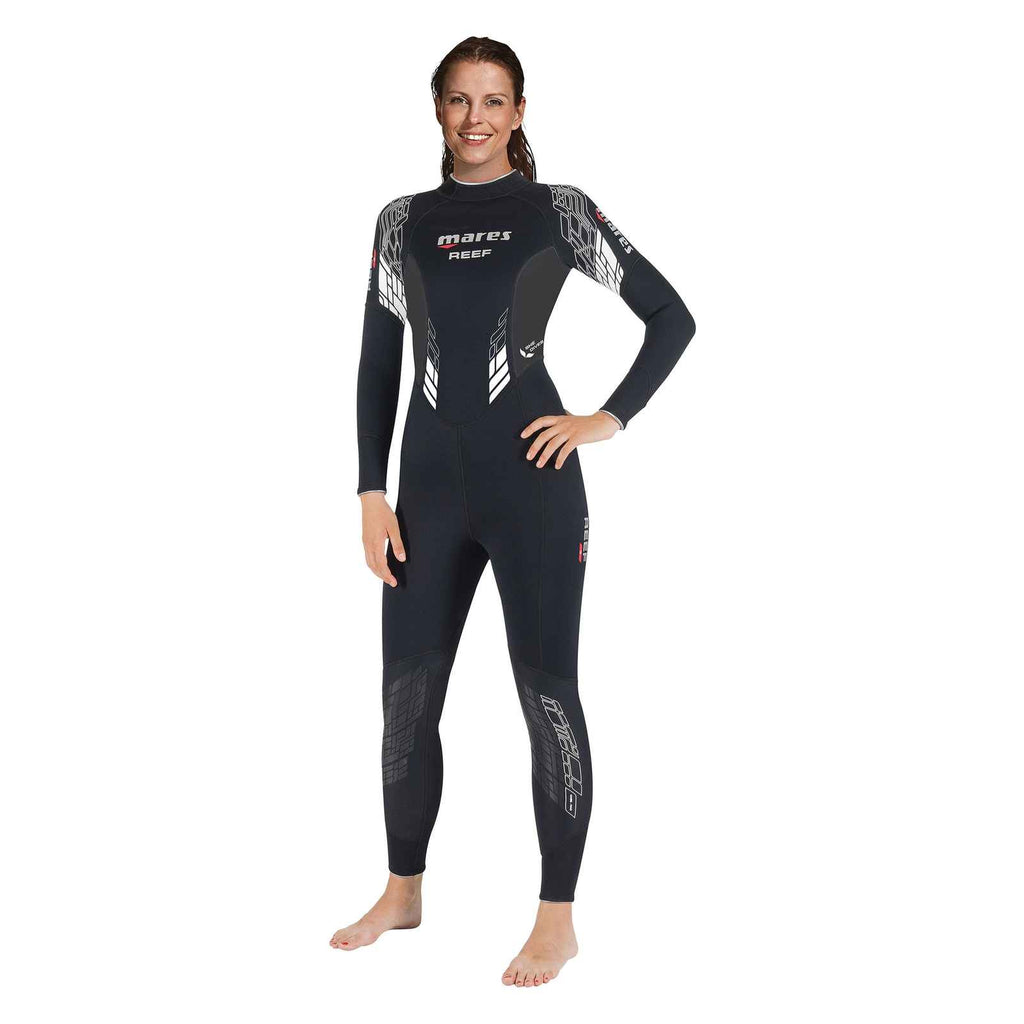 Nassanzug Reef Damen 3 mm Schwarz-Grau-Weiß Größe 1-XS Mares 412383S1