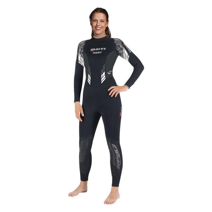 Volledige wetsuit Reef dames 3 mm zwart-grijs-wit maat 3-M Mares 412383S3