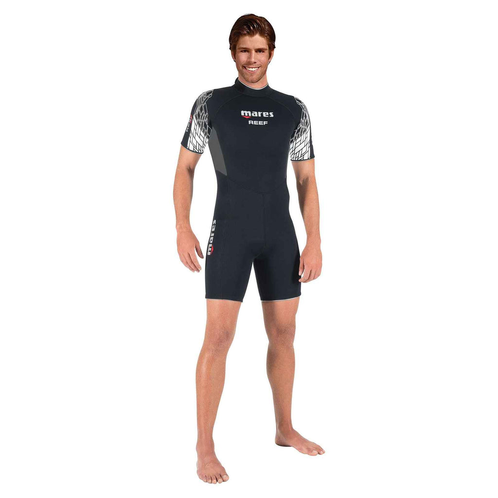 Short Wetsuit Reef Shorty Man 2,5mm Black-Grey-White Size 7-XXL Mares 412384S7
