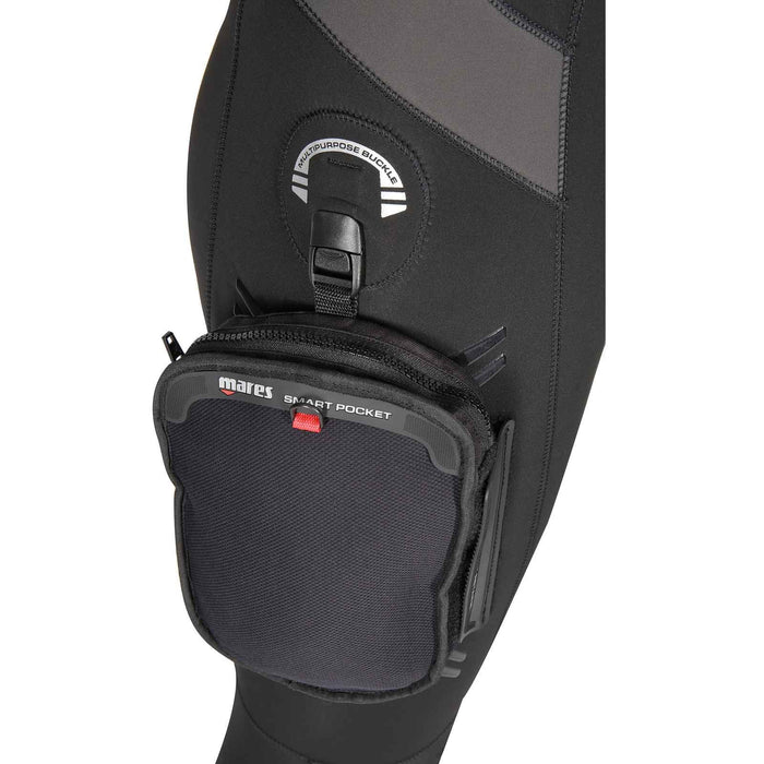 Volledig wetsuit Flexa Heren 8-6 mm Zwart-Grijs M-Lang Mares 4124313L