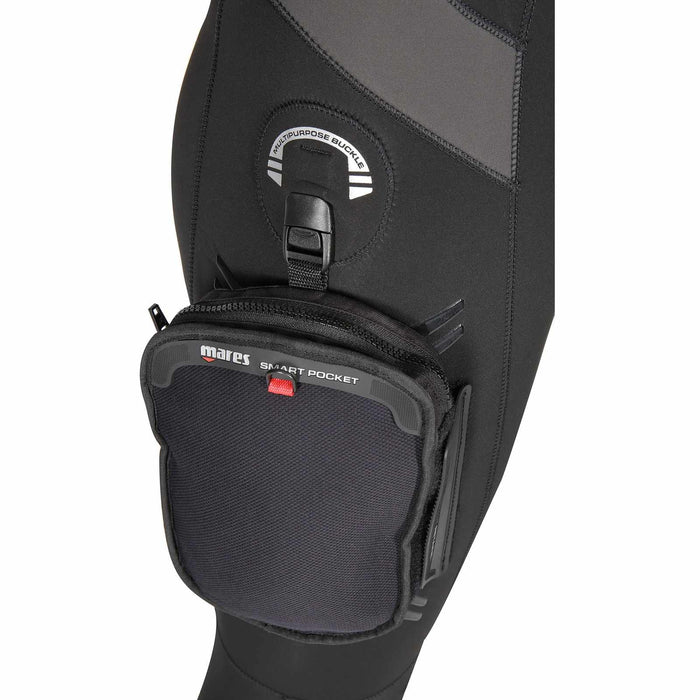 Volledig wetsuit Flexa Heren 8-6 mm Zwart-Grijs ML-Lang Mares 4124314L